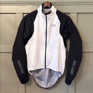 Gore Bike Wear Oxygen GTX Active Shell Jacket Cycling Black White Mens Medium